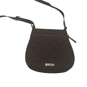 Vera Bradley Black Quilted Crossbody Bag Purse